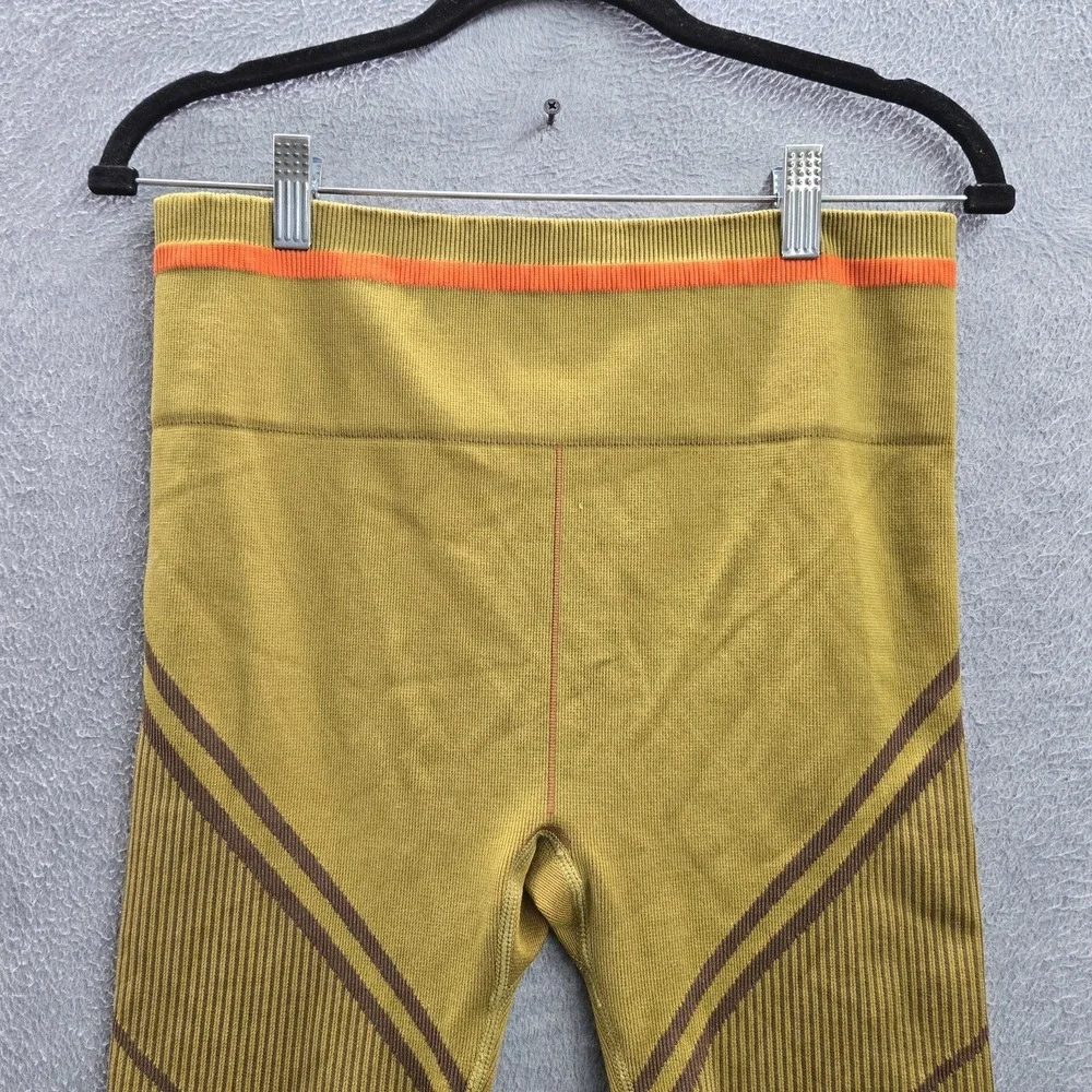 Fabletics Women Activewear Pants XL Green High Waisted Seamless Jacquard Legging